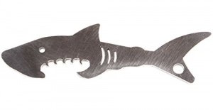 Flaschenöffner Typ Hai aus Edelstahl als Schlüsselanhänger