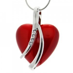 Herzanhänger mit Swarovski-Kristallen