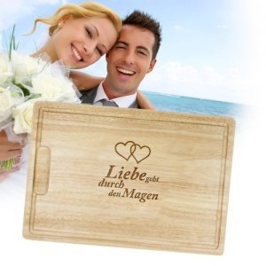 Schneidebrett mit Gravur "Liebe geht dur