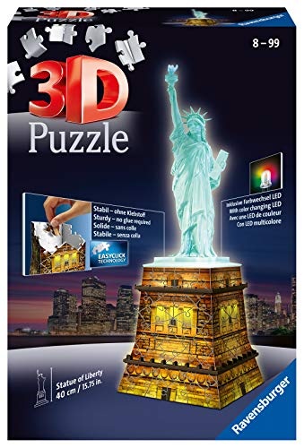 Ravensburger 3D Puzzle Freiheitsstatue bei Nacht