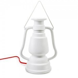 Donkey Products Bergmann 2.0 Lampe aus Porzellan Form: Öllampe mit Gewebekabel