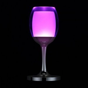Excelvan Wiederaufladbare LED Acryl Weinglas Mood Lampe LED Cup mit 13 LEDs USB Ladekabel RGB 7 Leve