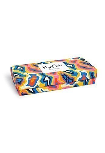 Happy Socks Damen Socken Pop Gift Box 4er Pack, Blau (Blau 6001), One Size (Herstellergröße: 36-40