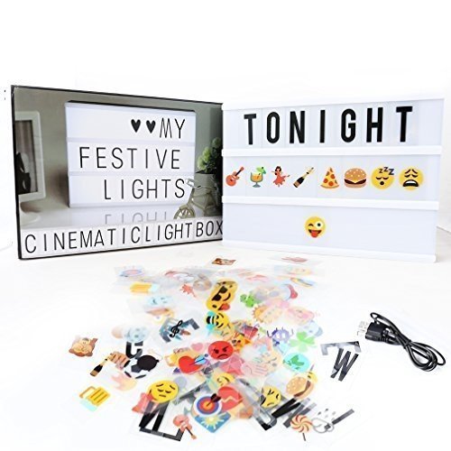 Leichte Box, CrazyFire LED Lichtkasten A4, Boxen Beleuchtung,Gestaltbare Leuchtende Kinotafel Filmis