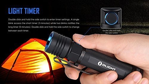 Olight S30R III Taschenlampe wiederaufladbar - Cree XM-L2 CW LED max. 1050 Lumen mit 1 x speziellem 