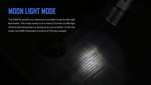 Olight S30R III Taschenlampe wiederaufladbar - Cree XM-L2 CW LED max. 1050 Lumen mit 1 x speziellem 