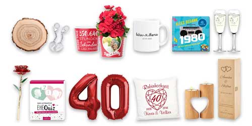 TOP 26 Geschenke für den 40. Hochzeitstag