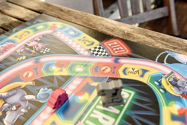 Hier möchte jeder Spieler landen: Das Ziel ist nicht zu übersehen.